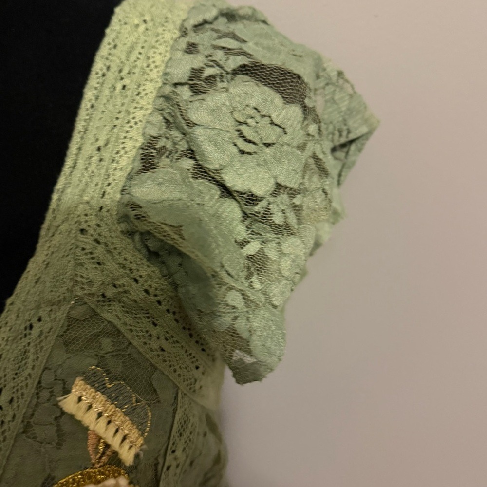Blanco De Ibiza Fairy Elven Boho Grunge Lace Renfaire Festival Cottagecore - Picture 6 of 10